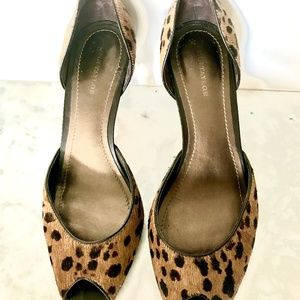 Leopord Print Peep Toe Stiletto